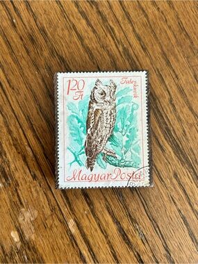 Vintage Postage Stamp - Owl